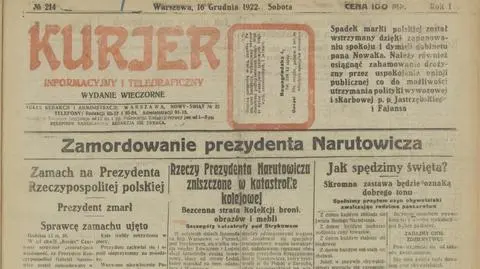 "Chciał tylko zmyć hańbę z Polski". Zastrzelił prezydenta