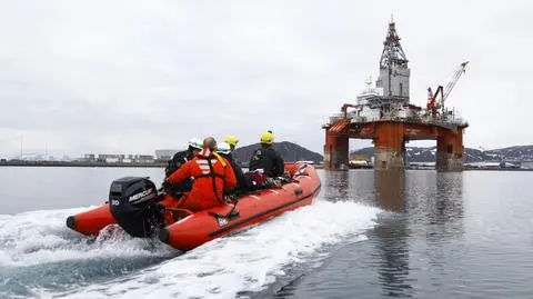 Protest aktywistów Greenpeace w Norwegii