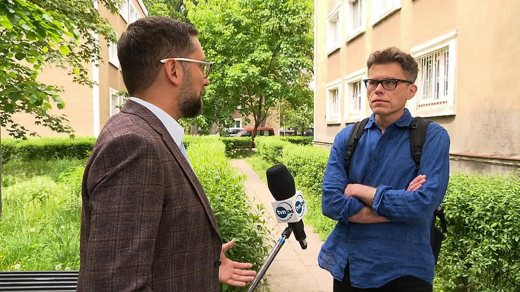 Sędzia Igor Tuleya w rozmowie z reporterem TVN24 Michałem Traczem