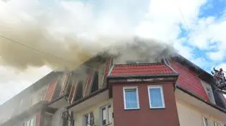 Płonęło mieszkanie w Lęborku