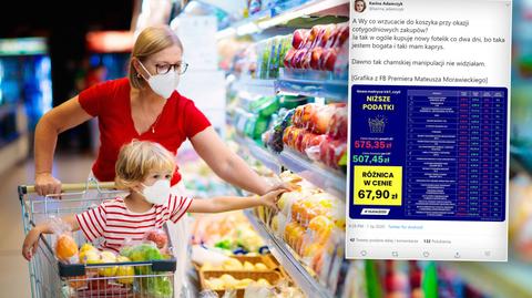 Cena koszyka podstawowych produktów a lipcowa obniżka VAT - zmiana niewielka