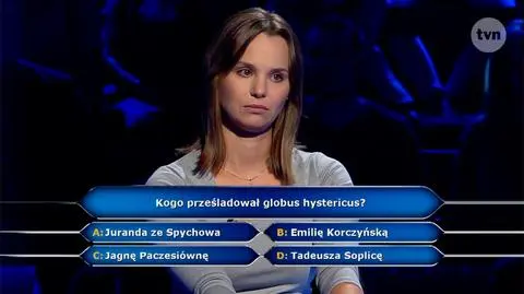 Pytanie w "Milionerach" o globus hystericus