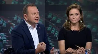 Tomasz Trela i Joanna Mucha, goście niedzielnego wydania "Fakty po Faktach"