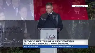 Prezydent Duda przemawiał na obchodach na Westerplatte