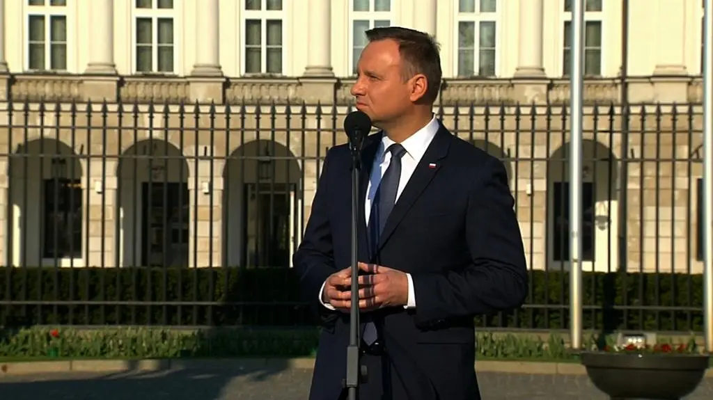 Początek przemówienia Andrzeja Dudy