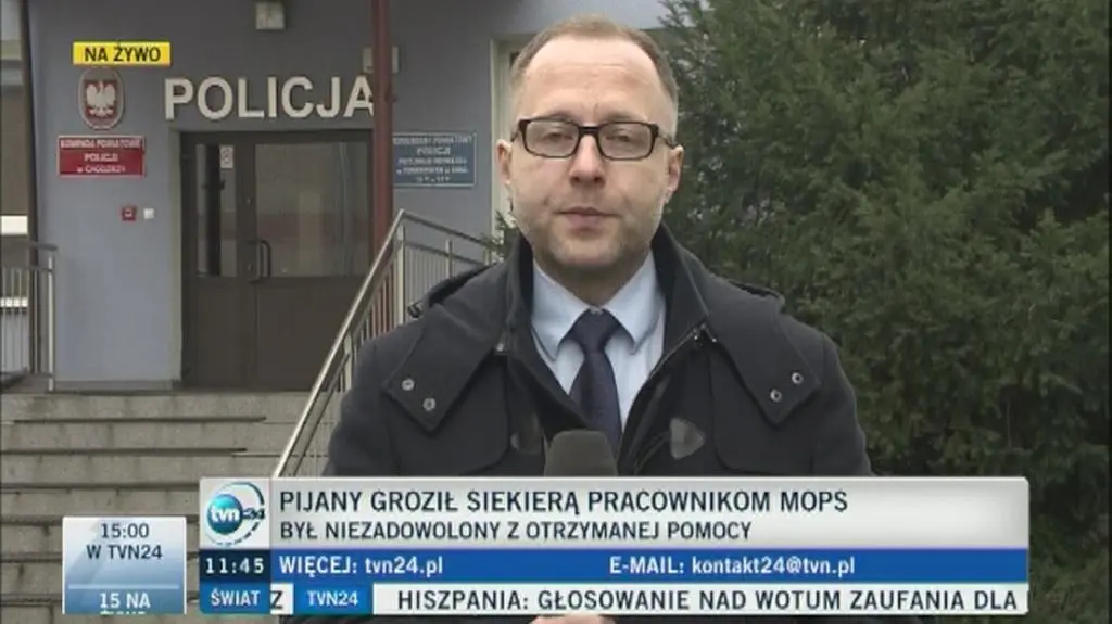 Pijany groził siekierą pracownikom MOPS
