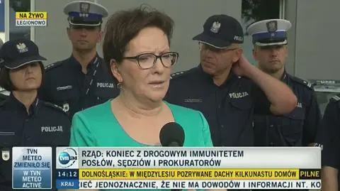 Premier Ewa Kopacz o posłance która straciła prawo jazdy