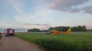 37-latkiem zajęła się załoga Lotniczego Pogotowia Ratunkowego