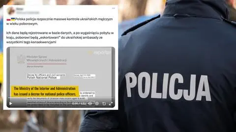 Policja "rozpocznie masowe kontrole" Ukraińców w wieku poborowym? MSWiA dementuje