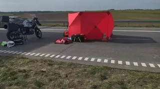 Śmiertelny wypadek motocyklisty na A1