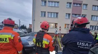 Wybuch pieca w bloku w Strykowie. Jedna osoba ranna