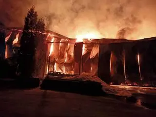 Pożar magazynu papieru w Wieliczce