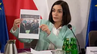 Sroka pokazała zdjęcie Kaczyńskiego, Orbana i Czukory