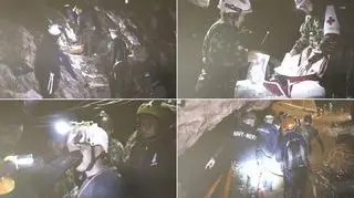 Akcja w jaskini. Pokazali film z ratowania dzieci