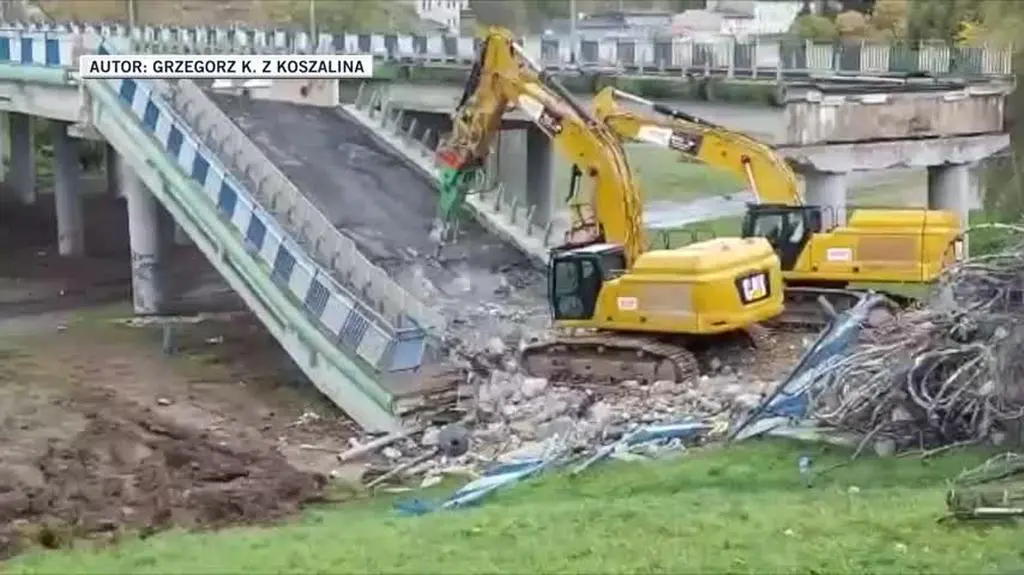 koszalin wideo z zawalenia