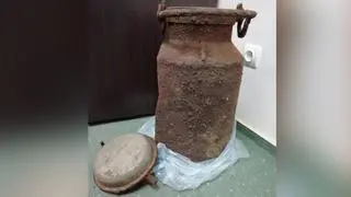 Znaleziona kanka po mleku
