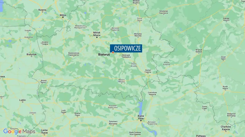 Osipowicze na mapie Białorusi 