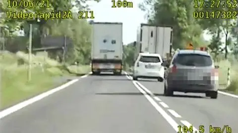 Podlaska grupa Speed nagrała ciężarówkę, która wyprzedzała na zakazie