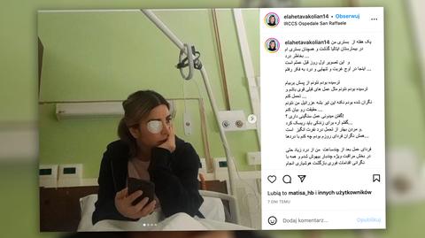 "Ja dostanę szklane oko, a wy medal". Młoda Iranka pisze do funkcjonariuszy, którzy do niej strzelali