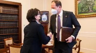 Elżbieta Witek and Mark Brzezinski