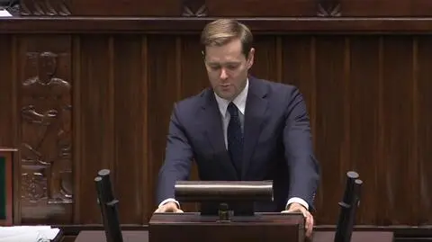 Jarosław Krajewski podczas debaty w sprawie Mariusza Kamińskiego