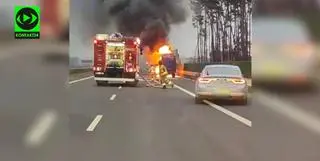 Pożar samochodu na S5