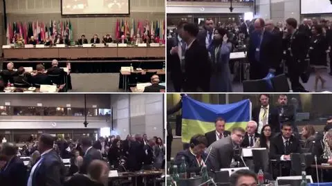 "W tej sali jest oczywisty problem". Przemawiają Rosjanie, uczestnicy obrad wychodzą