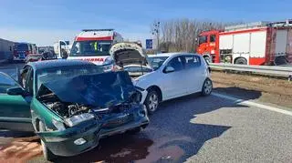 Wypadek na autostradzie A2