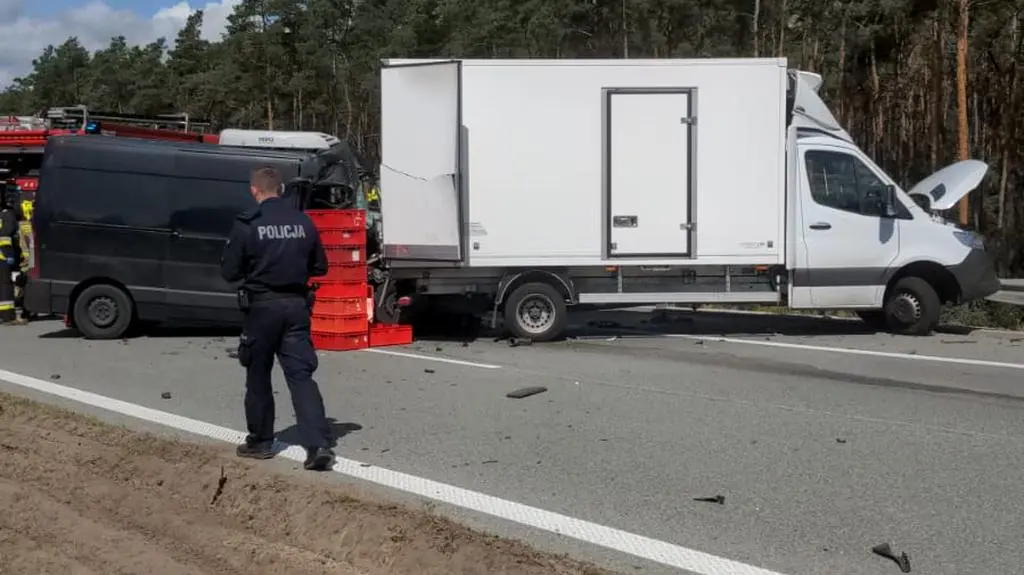 Ranny został kierowca samochodu dostawczego
