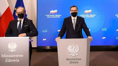 Adam Niedzielski i Mateusz Morawiecki