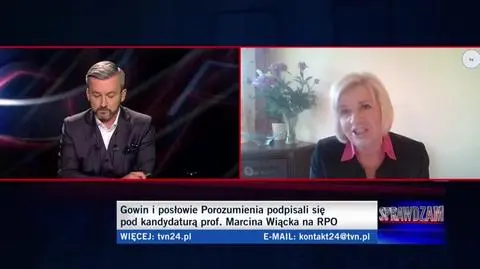 Staroń: uważam, że zostałam wykorzystana przez Jarosława Gowina
