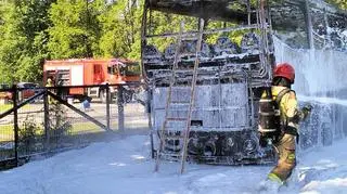 Autobus został zniszczony
