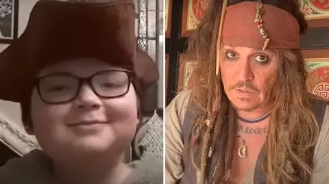 Johnny Depp pomógł spełnić marzenie. Nagrał "piracką" wiadomość dla nieuleczalnie chorego chłopca