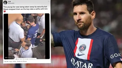 Młody fan Messiego spacyfikowany przez ochronę. Świetna reakcja Argentyńczyka