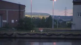 Stadion widoczy z nabrzeża