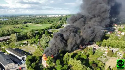 Pożar pustostanu w Szczecinie