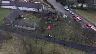 Pożar domu w miejscowości Romaszki