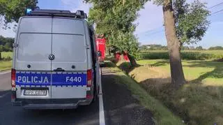 Potrącenie rowerzystki pod Piotrkowem