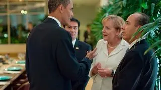 Barack Obama, Angela Merkel i prezydent Meksyku, 2009