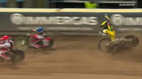 Wyleciał z motocykla jak z katapulty. Niebezpieczny wypadek podczas DPŚ