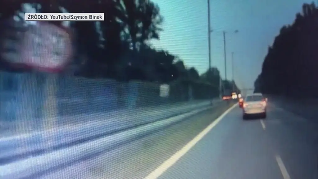 Wideo z jazdy ciężarówki pod prąd na DK1