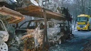 Samochody spłonęły w Bytomiu