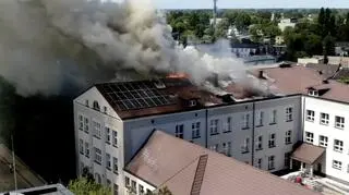 Pożar szkoły w Grodzisku Mazowieckim