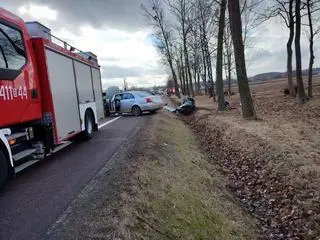 Jedno z aut wylądowało w rowie