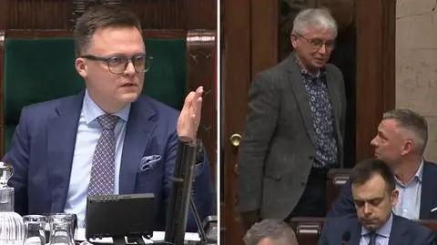 "Czy pan, który stoi tutaj na końcu sali jest posłem?". Hołownia wyprasza z sali
