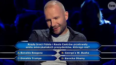 "Milionerzy": Pytanie o rządy Fidela i Raula Castro