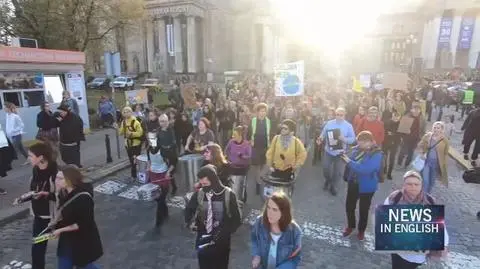 Polish climate activists marched and demanded action from politicians