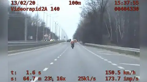 Motocyklista znacznie przekroczył dozwoloną prędkość