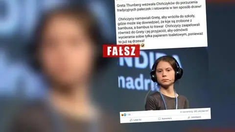 Nie, Greta Thunberg nie namawiała Chińczyków, by przestali jeść pałeczkami