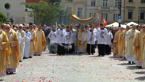 Procesja w Boże Ciało w Warszawie w 2017 roku